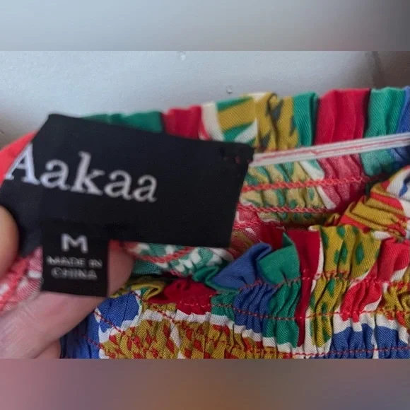 Vici Aakaa Put it in Print Vibrant Floral Off-Shoulder Smocked Maxi Dress - Picture 9 of 9